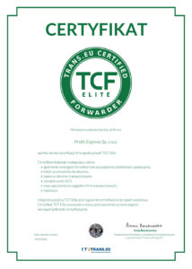 Certyfikat TCF Elite dla Profit Express